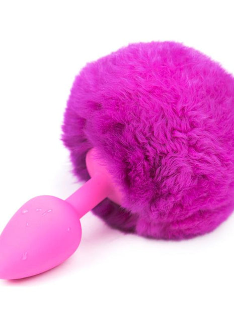 Butt Plug with Pompon Purple Size S