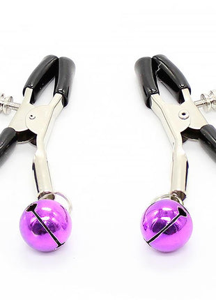 Nipple Clamps with Purple Bell