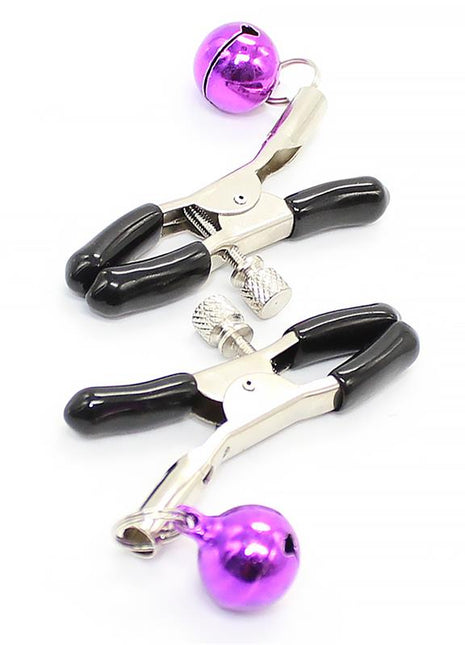 Nipple Clamps with Purple Bell