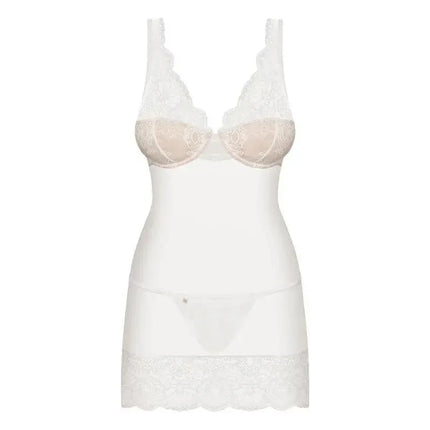 853-CHE-2 Chemise AND Thong White