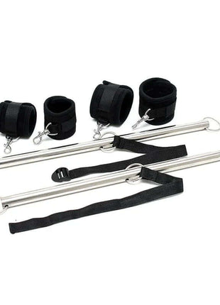 Double Spreader Bar with Cuffs Adjustable Black