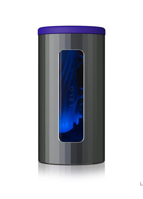 F1S V2X Male Masturbator in blue with flexible sleeve and dual motors for enhanced stimulation