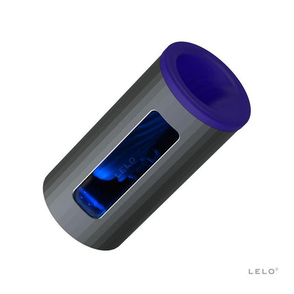 F1S V2X Male Masturbator in blue with flexible sleeve and dual motors for powerful stimulation