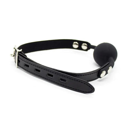 Silicone Ball Gag with Padlock 4 cm Black