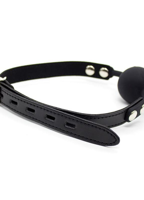 Silicona Ball Gag 4 cm with Padlock Black