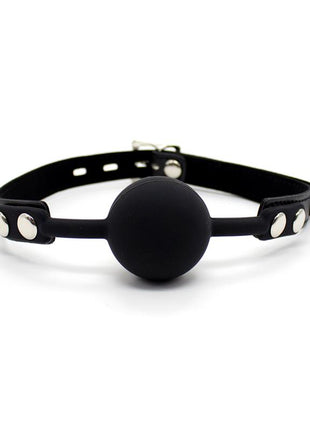 Silicona Ball Gag 4 cm with Padlock Black