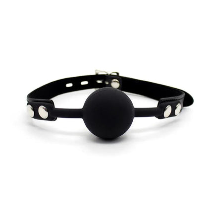 Silicone Ball Gag with Padlock 4 cm Black