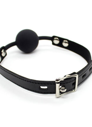 Silicona Ball Gag 4 cm with Padlock Black