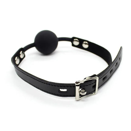 Silicone Ball Gag with Padlock 4 cm Black