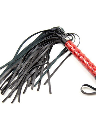 Flogger Diamond Pattern and Metal Hardware 39 cm Red
