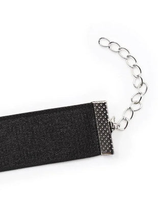 Collar with Bow and Bell 29 cm Size M Black