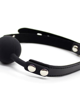 Silicone Ball Gag 4 cm Adjustable Black