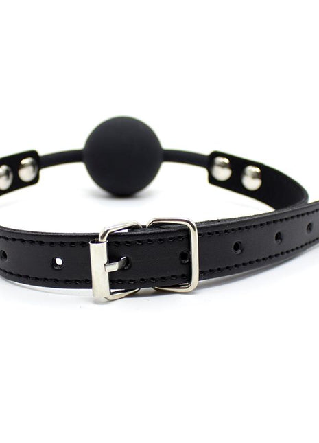 Silicone Ball Gag 4 cm Adjustable Black