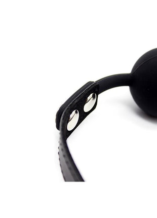 Silicone Ball Gag 4 cm Adjustable Black