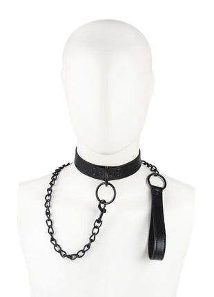 Collar with Leash Black