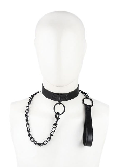 Collar with Leash Black