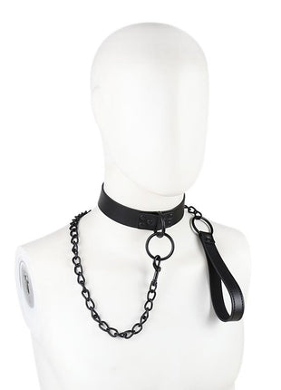 Collar with Leash Black