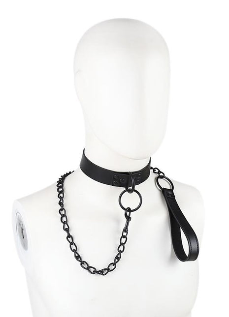 Collar with Leash Black