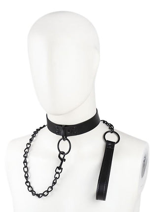 Collar with Leash Black