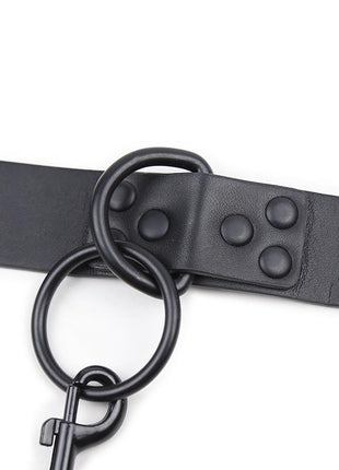 Collar with Leash Black