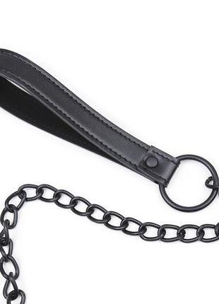 Collar with Leash Black