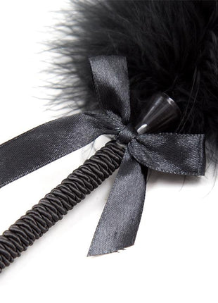 Feather Tickler with Bow 25 cm Black