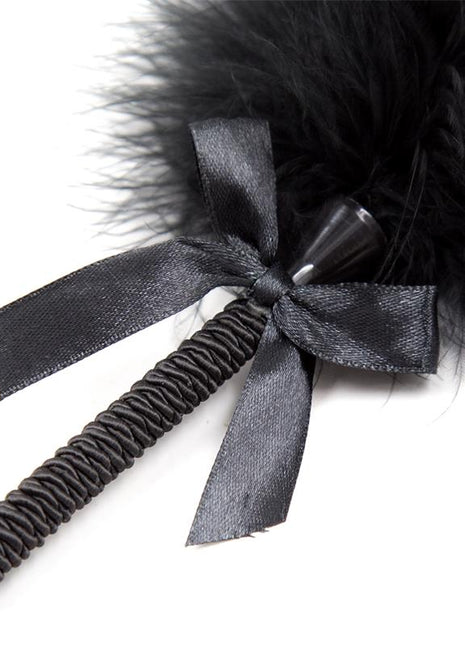 Feather Tickler with Bow 25 cm Black