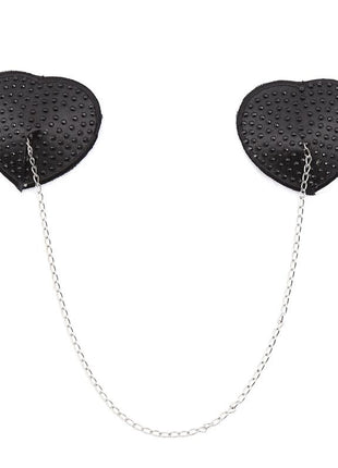 Nipple Covers with Metal Chain Black