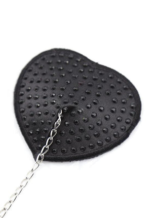 Nipple Covers with Metal Chain Black
