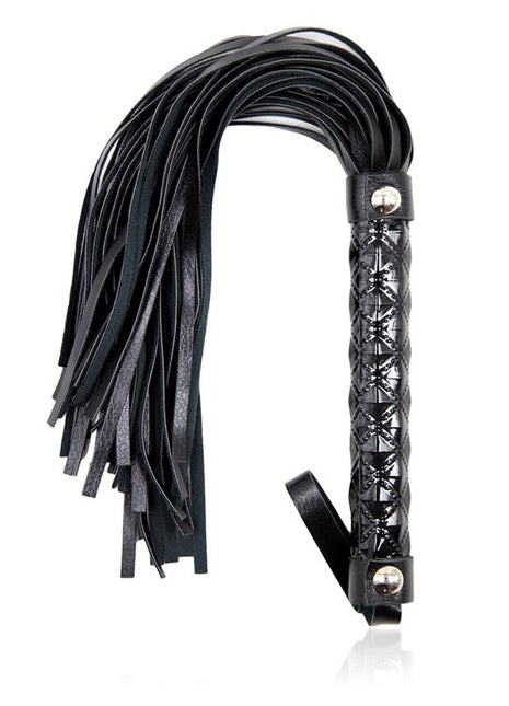 Flogger Diamond Pattern with Metal Hardware 39 cm Black
