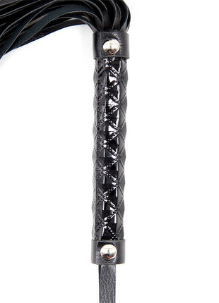 Flogger Diamond Pattern with Metal Hardware 39 cm Black