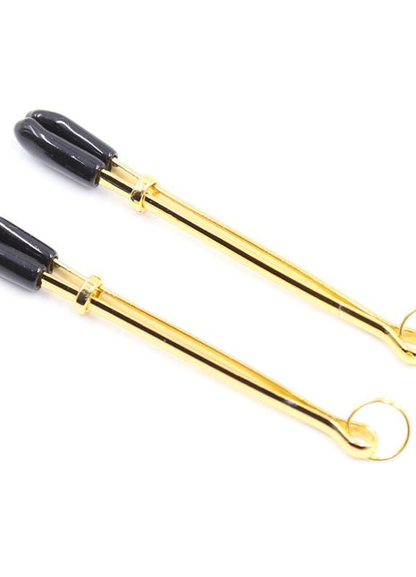 Nipple Clamps Metal Black Gold
