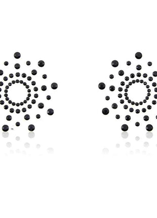 Black snowflake nipple covers with adhesive for stylish and comfortable wear