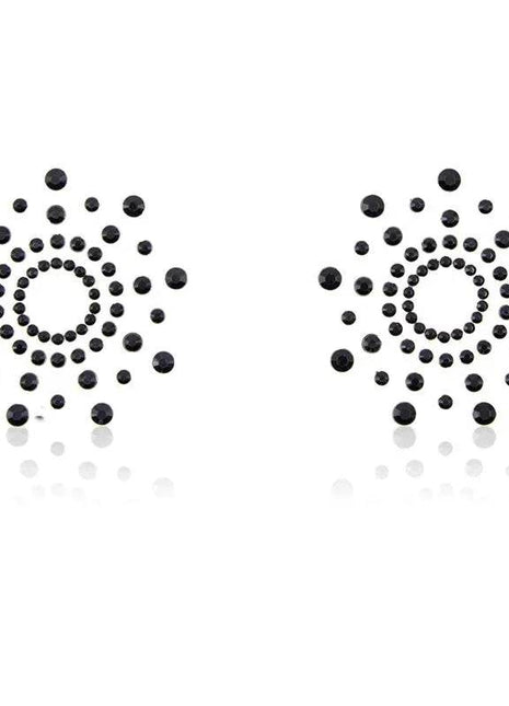 Black snowflake nipple covers with adhesive for stylish and comfortable wear