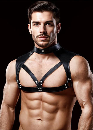 Darius Chest Bondage Harness for Men Vegan Leather