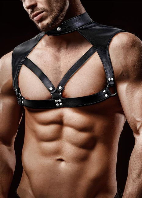 Darius Chest Bondage Harness for Men Vegan Leather
