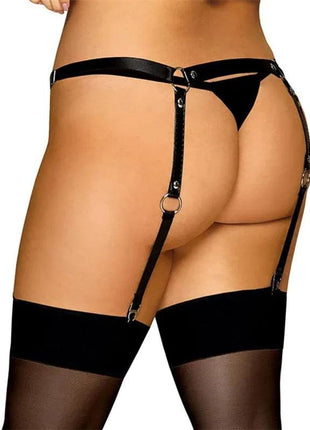 Adjustable Garter Belt Leatherlike Curvy XL/XXL