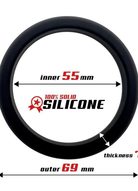 Cock Ring Solid Silicone 5.5 cm Black