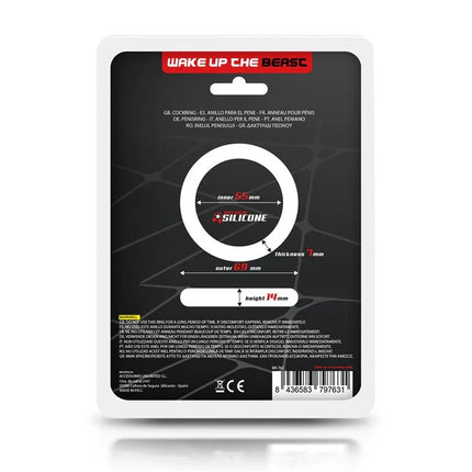 Cock Ring Solid Silicone 5.5 cm Black