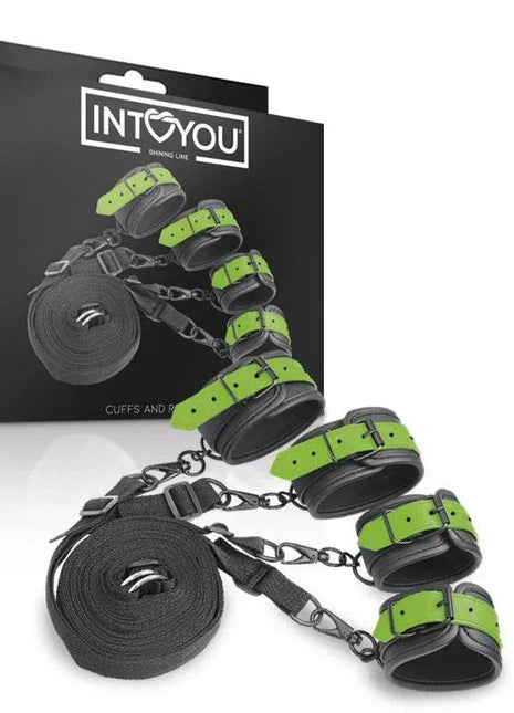 Glow in the Dark Cuffs and Restraints Bed Set