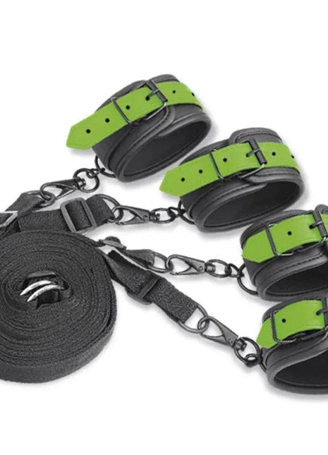 Glow in the Dark Cuffs and Restraints Bed Set