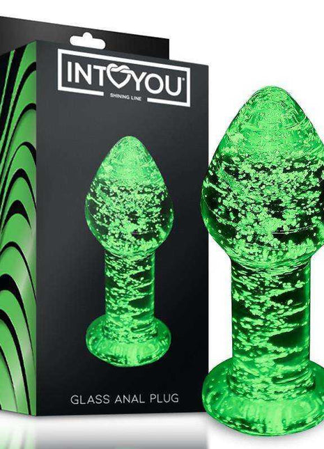 Glow in the Dark Glass Butt Plug