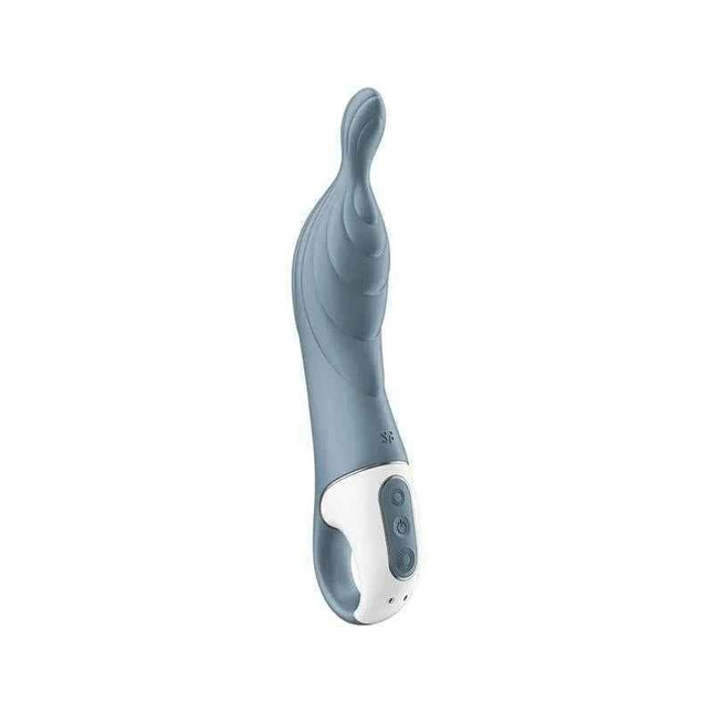 A-Mazing 2 Stimulator Grey compact ergonomic silicone intimate wellness device with customizable vibrations and waterproof design