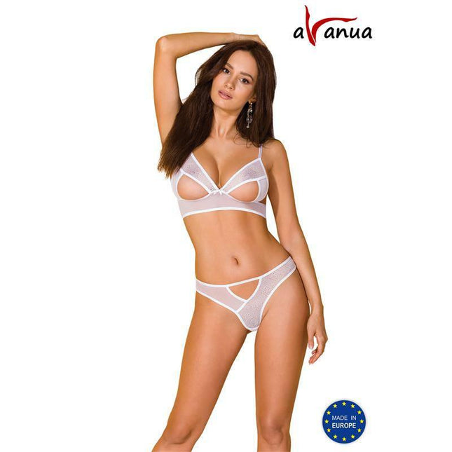 Adelina 2 Pieces Set White - Bra and Thong S M