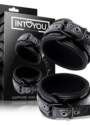 Adjustable Ankle Cuffs Sapphire Vegan Leather