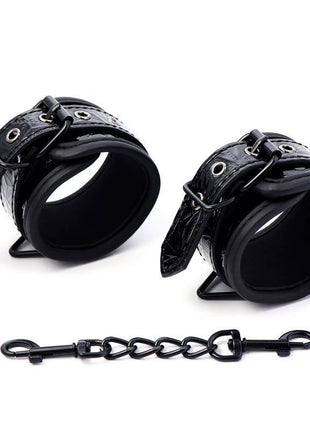 Adjustable Ankle Cuffs Sapphire Vegan Leather
