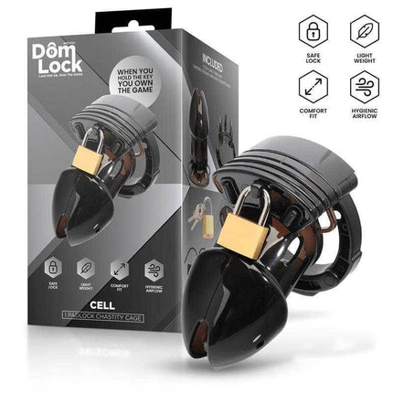 Adjustable Chastity Cage with Spacers - Domlock