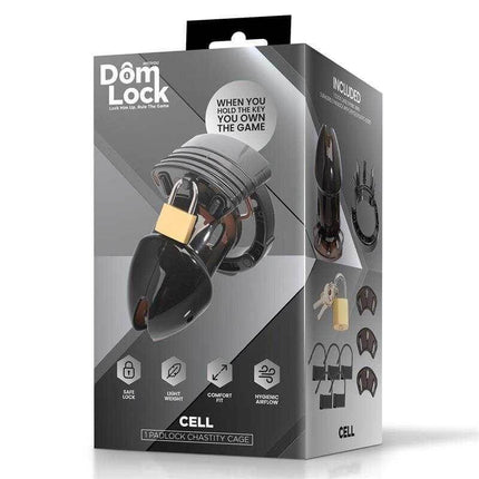 Adjustable Chastity Cage with Spacers - Domlock