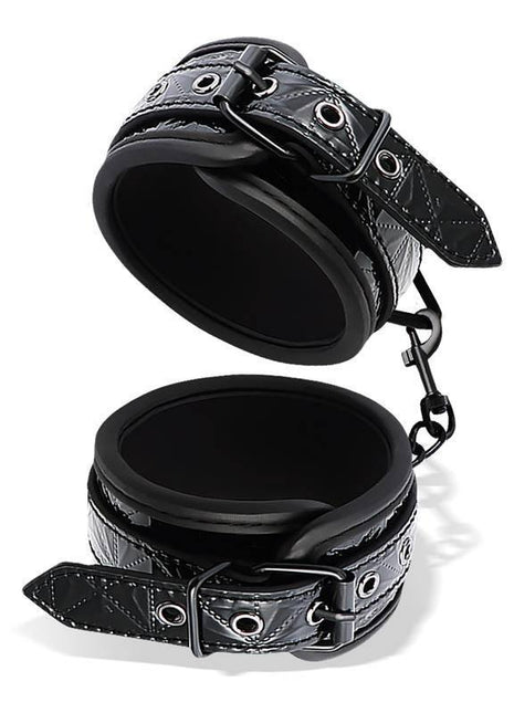 Adjustable Handcuffs Sapphire Vegan Leather