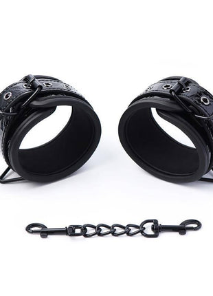 Adjustable Handcuffs Sapphire Vegan Leather
